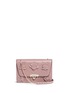 Main View - Click To Enlarge - VALENTINO GARAVANI - 'Demilune' Rockstud floral small leather crossbody bag