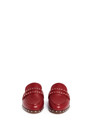 Front View - Click To Enlarge - VALENTINO GARAVANI - 'Soul Rockstud' leather loafer mules