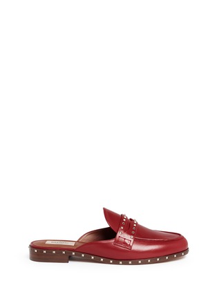 Main View - Click To Enlarge - VALENTINO GARAVANI - 'Soul Rockstud' leather loafer mules