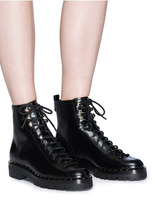 Figure View - Click To Enlarge - VALENTINO GARAVANI - 'Soul Rockstud' leather ankle boots