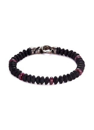 Main View - Click To Enlarge - STEPHEN WEBSTER - 'Thorn' onyx bead rhodium bracelet