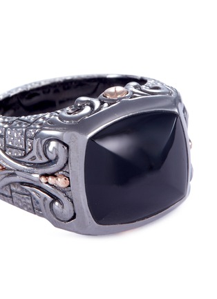 Detail View - Click To Enlarge - STEPHEN WEBSTER - 'London Calling' onyx signet ring