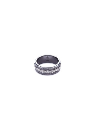Main View - Click To Enlarge - STEPHEN WEBSTER - 'Highwayman' diamond rhodium silver signet ring