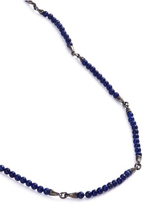 Figure View - Click To Enlarge - STEPHEN WEBSTER - 'Thorn' lapis bead rhodium silver necklace