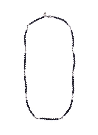 Main View - Click To Enlarge - STEPHEN WEBSTER - 'Thorn' onyx bead rhodium silver necklace