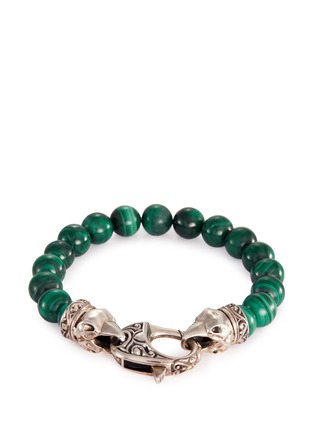 Main View - Click To Enlarge - STEPHEN WEBSTER - 'Beasts of London Raven Head' malachite bead bracelet