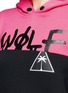 Detail View - Click To Enlarge - PALM ANGELS - Graphic print colourblock hoodie
