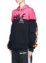 Front View - Click To Enlarge - PALM ANGELS - Graphic print colourblock hoodie