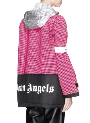 Back View - Click To Enlarge - PALM ANGELS - Oversized wool-blend houndstooth jacket