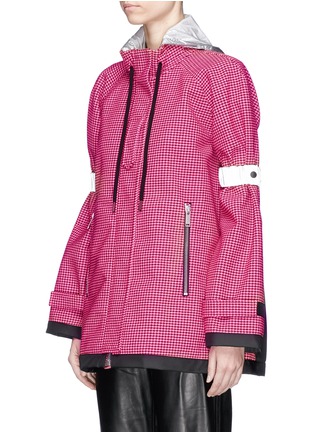 Front View - Click To Enlarge - PALM ANGELS - Oversized wool-blend houndstooth jacket