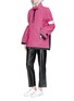 Figure View - Click To Enlarge - PALM ANGELS - Oversized wool-blend houndstooth jacket