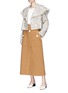 Figure View - Click To Enlarge - 72722 - 'October' textured tweed cropped double breasted jacket