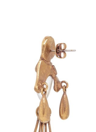 Detail View - Click To Enlarge - VALENTINO GARAVANI - Glass pearl fringe drop earrings