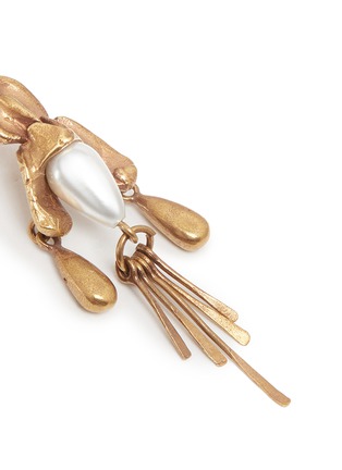 Detail View - Click To Enlarge - VALENTINO GARAVANI - Glass pearl fringe drop earrings