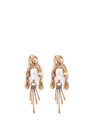 Main View - Click To Enlarge - VALENTINO GARAVANI - Glass pearl fringe drop earrings