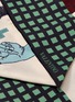 Detail View - Click To Enlarge - VALENTINO GARAVANI - Number hand sign and check print silk skinny scarf