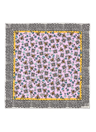 Main View - Click To Enlarge - VALENTINO GARAVANI - Pop flower and geometric print silk twill scarf