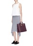 Front View - Click To Enlarge - SOPHIE HULME - 'Cromwell East West' calfskin leather tote bag