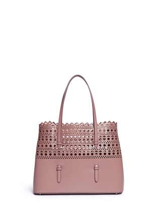 Main View - Click To Enlarge - ALAÏA - 'Vienne' small lasercut leather tote