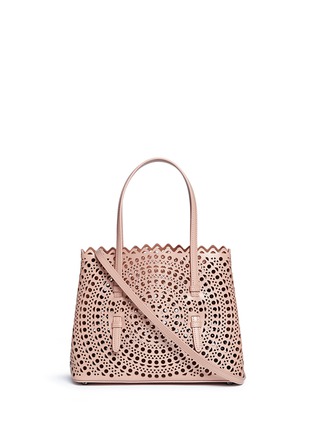 Main View - Click To Enlarge - ALAÏA - 'New Vienne' mini lasercut leather tote