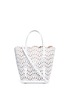 Main View - Click To Enlarge - ALAÏA - 'Vienne Vague' mini lasercut leather bucket tote