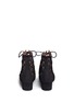 Back View - Click To Enlarge - ALAÏA - Flora lasercut suede lace-up boots