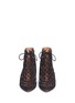 Front View - Click To Enlarge - ALAÏA - Flora lasercut suede lace-up boots