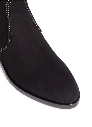 Detail View - Click To Enlarge - ALAÏA - Dome stud suede ankle boots