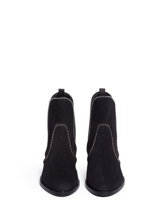 Front View - Click To Enlarge - ALAÏA - Dome stud suede ankle boots