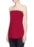 Front View - Click To Enlarge - THEORY - 'Zalballa' Rosina crepe strapless top