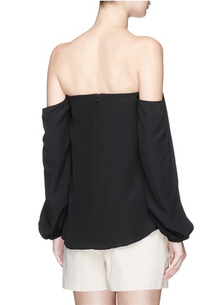 Back View - Click To Enlarge - THEORY - 'Laureema' silk off-shoulder bustier top