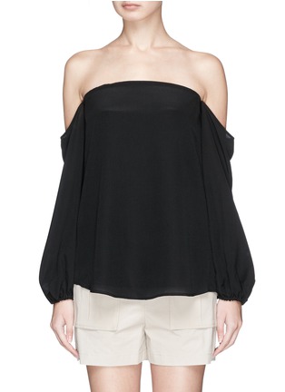 Main View - Click To Enlarge - THEORY - 'Laureema' silk off-shoulder bustier top