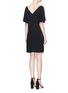 Back View - Click To Enlarge - THEORY - 'Andzelika' split sleeve crepe dress