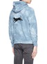 Back View - Click To Enlarge - 73387 - Panther print tie dye zip hoodie