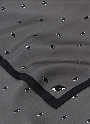 Detail View - Click To Enlarge - KENZO - Eye print silk twill scarf