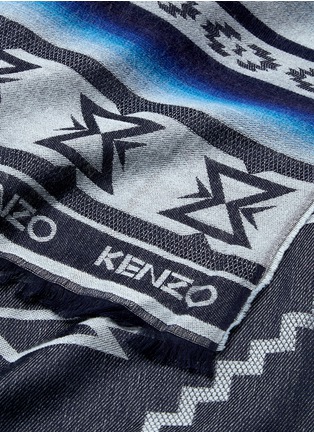 Detail View - Click To Enlarge - KENZO - 'Himalayan tiger' ethnic ombré modal-blend scarf