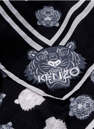 Detail View - Click To Enlarge - KENZO - Tiger jacquard cotton-silk twill bandana