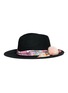 Figure View - Click To Enlarge - VENNA - Graphic print scarf wool felt fedora hat