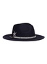 Main View - Click To Enlarge - VENNA - Jewelled band wool felt fedora hat