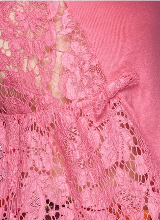 Detail View - Click To Enlarge - VALENTINO GARAVANI - Lace peplum back cardigan
