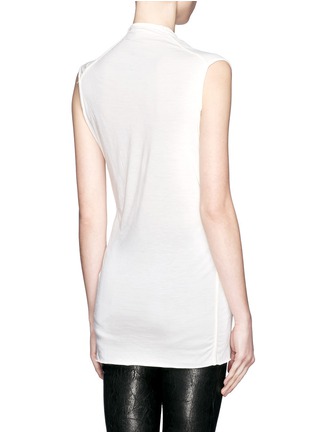 Back View - Click To Enlarge - RICK OWENS LILIES - Cowl neck drape front sleeveless top