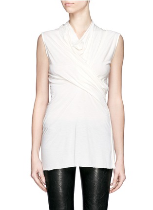Main View - Click To Enlarge - RICK OWENS LILIES - Cowl neck drape front sleeveless top