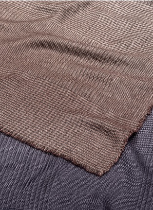 Detail View - Click To Enlarge - FRANCO FERRARI - 'Mozart' ombré plaid cashmere-silk scarf