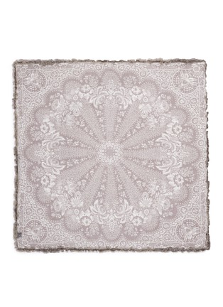 Main View - Click To Enlarge - FRANCO FERRARI - 'Azeglio' fur border floral print cashmere scarf