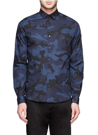 Main View - Click To Enlarge - VALENTINO GARAVANI - Camouflage print cotton shirt