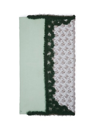 Main View - Click To Enlarge - FRANCO FERRARI - Brushed lace panel shimmer knit scarf