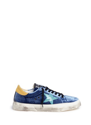 Main View - Click To Enlarge - GOLDEN GOOSE - 'May' velvet sneakers