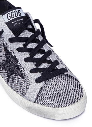Detail View - Click To Enlarge - GOLDEN GOOSE - SUPERSTAR' LUREX KNIT SNEAKERS'