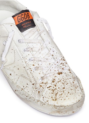 Detail View - Click To Enlarge - GOLDEN GOOSE - 'Superstar' paint splatter calfskin leather sneakers