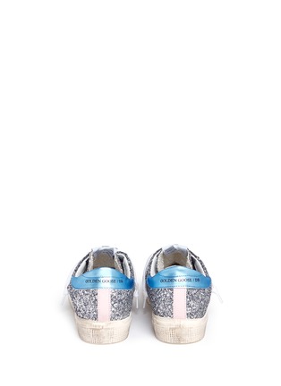 Back View - Click To Enlarge - GOLDEN GOOSE - 'May' glitter leather sneakers